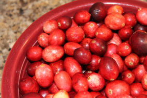 Only about 5% of cranberries are sold fresh; most are made into juice and sauce.
