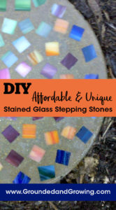 DIY stained glass stepping stone