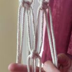 alternating square knots macrame plant hanger