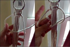 diy macrame Half-square knot HSK