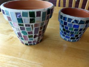 mosaic pots finished
