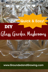 DIY glass garden mushrooms